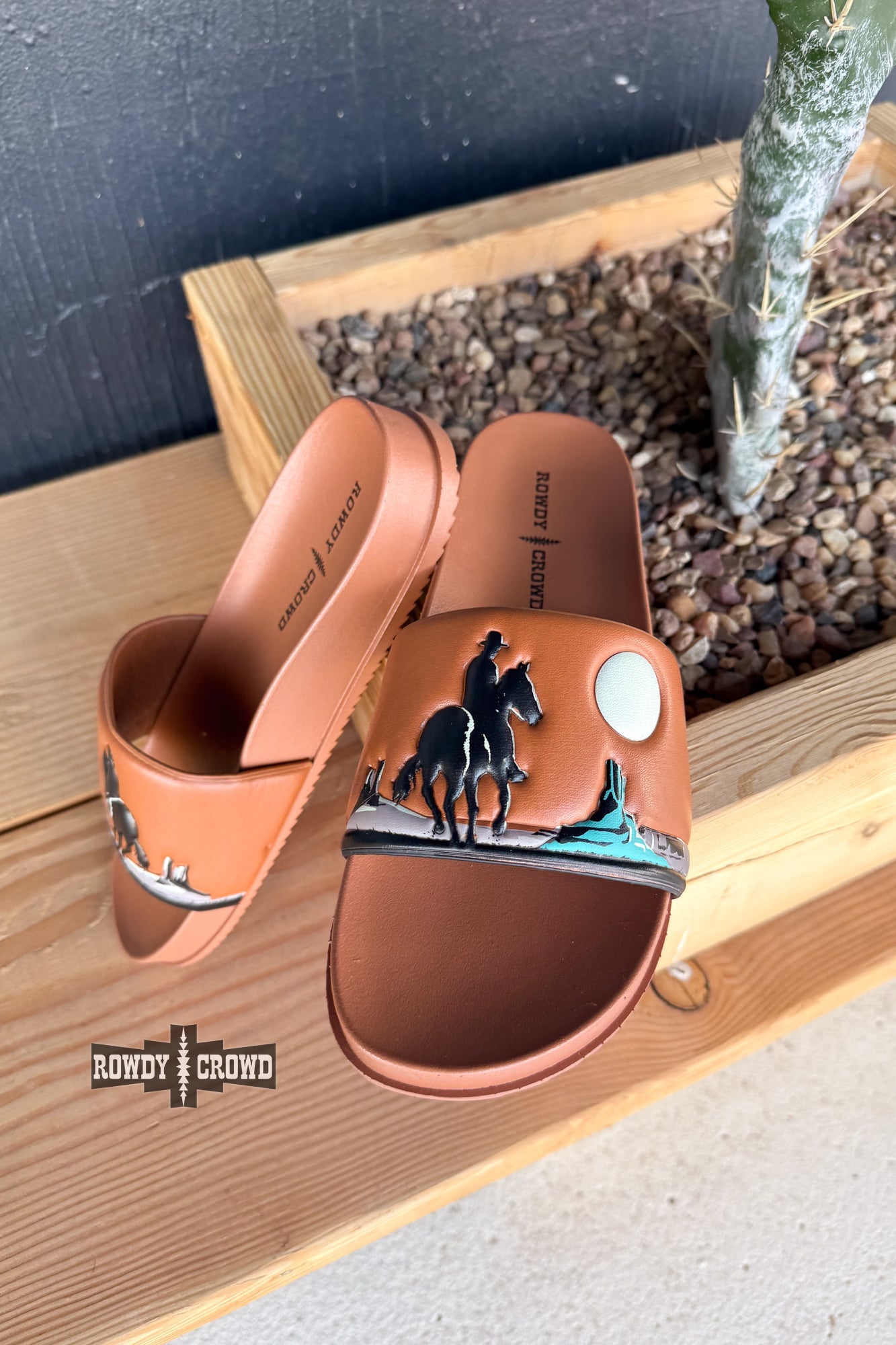 BROWN Saddle Bum Slides